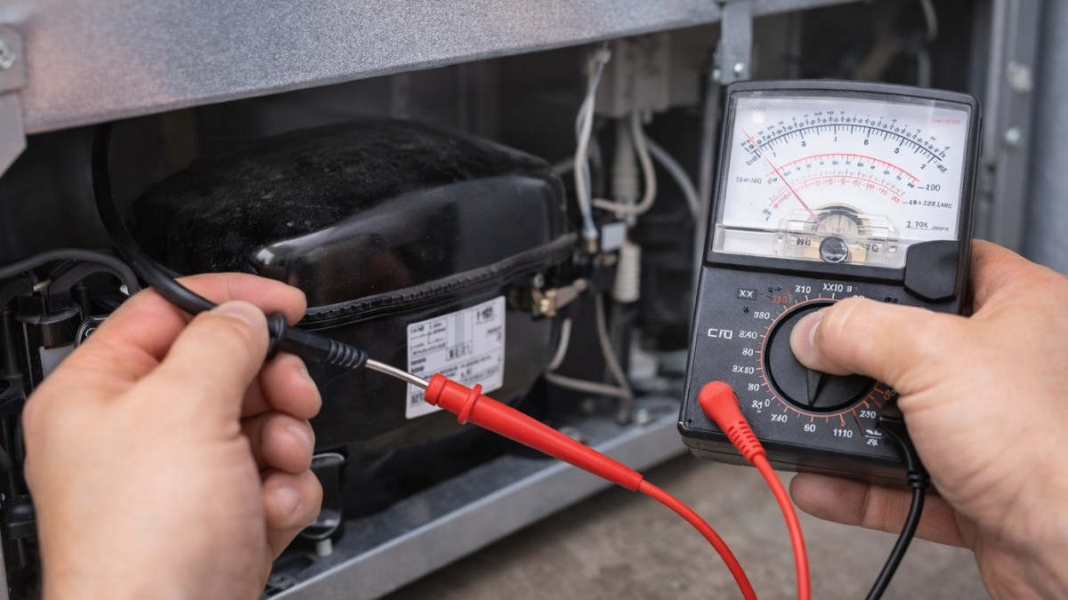 Quy trình kiểm tra thực tế khi lốc tủ lạnh không chạy bước 5