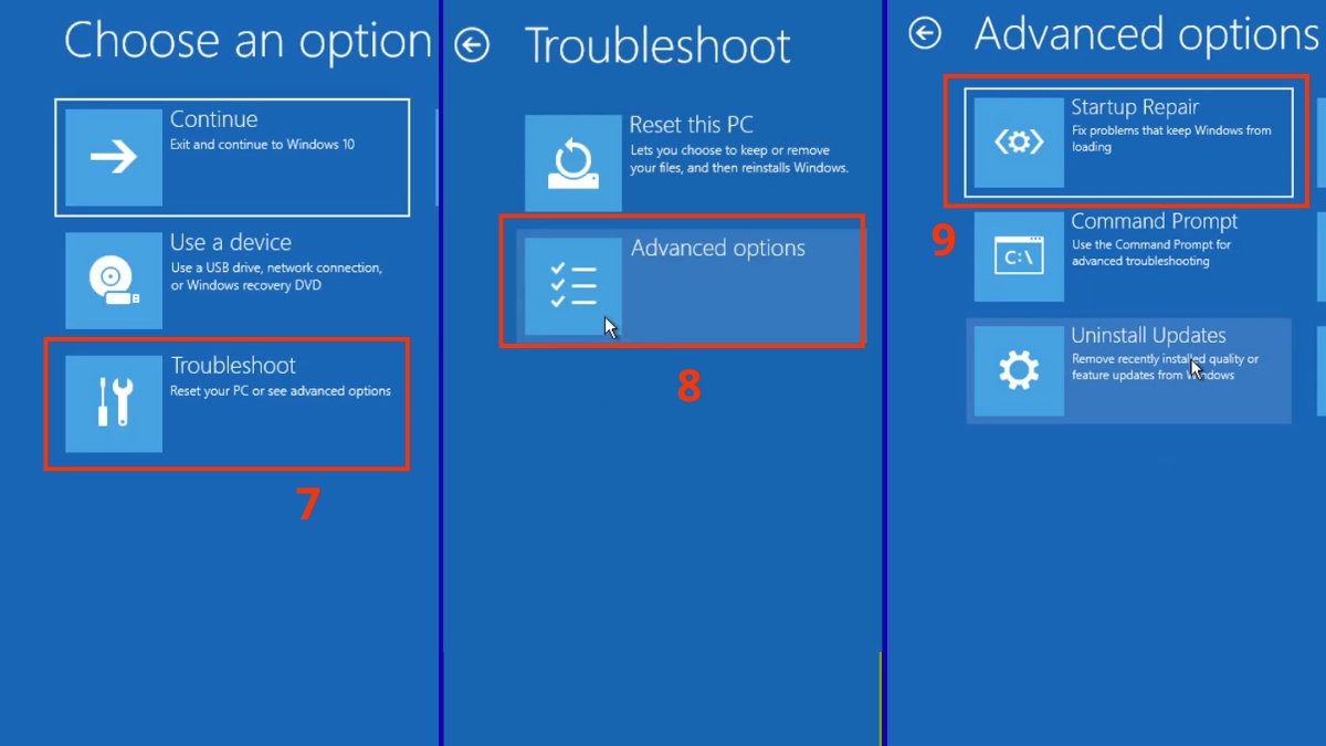 Lỗi khởi động “No bootable device” hoặc “Disk read error” bước 3