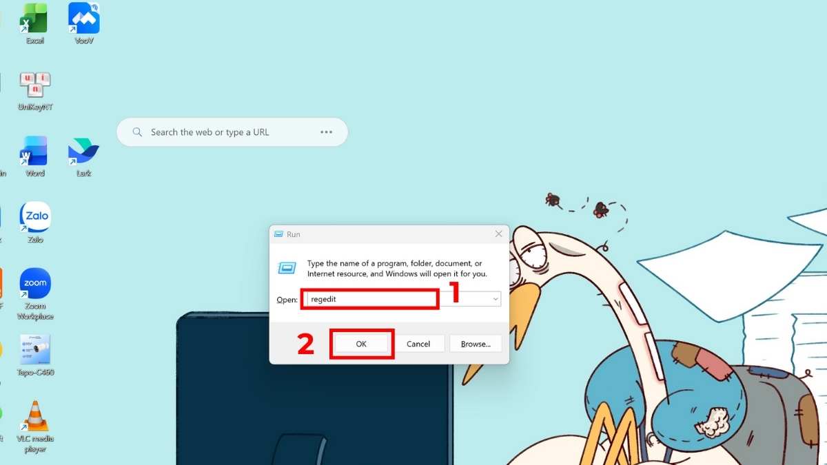 khắc phục lỗi Checking File System on C bằng tính năng regedit editor bước 1