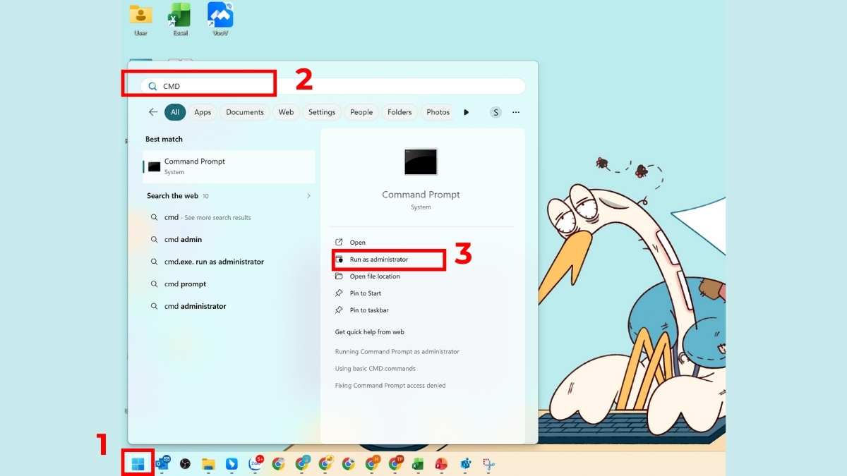 khắc phục lỗi Checking File System on C bằng tính năng command prompt bước 1