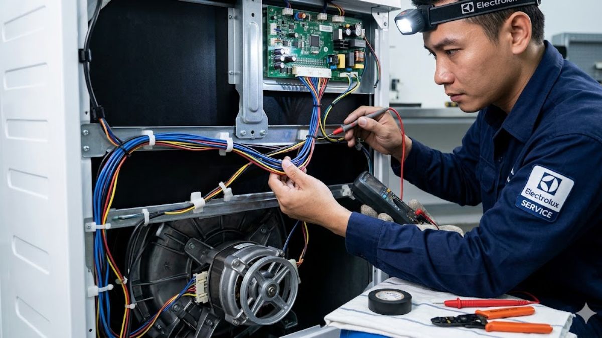 Hướng dẫn chi tiết cách sửa lỗi E52 máy giặt Electrolux bước 4