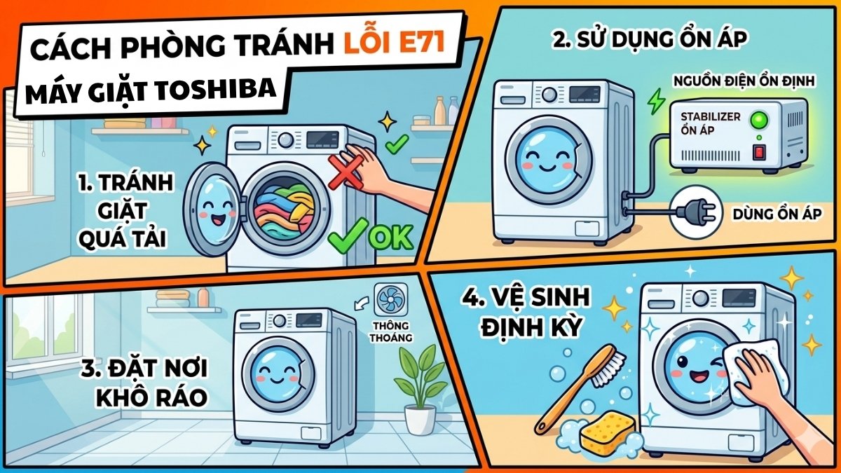 Cách phòng tránh lỗi E71 trong tương lai