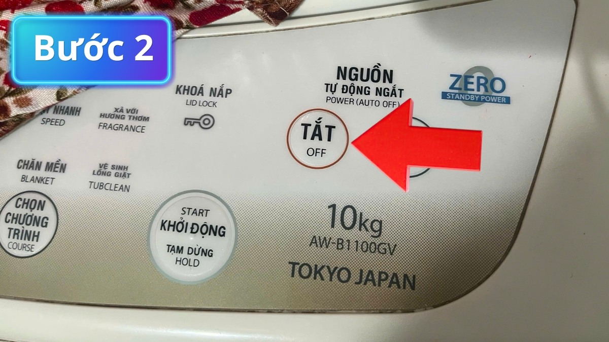 sửa lỗi E71 máy giặt Toshiba bằng cách reset máy - cách 2 bước 2