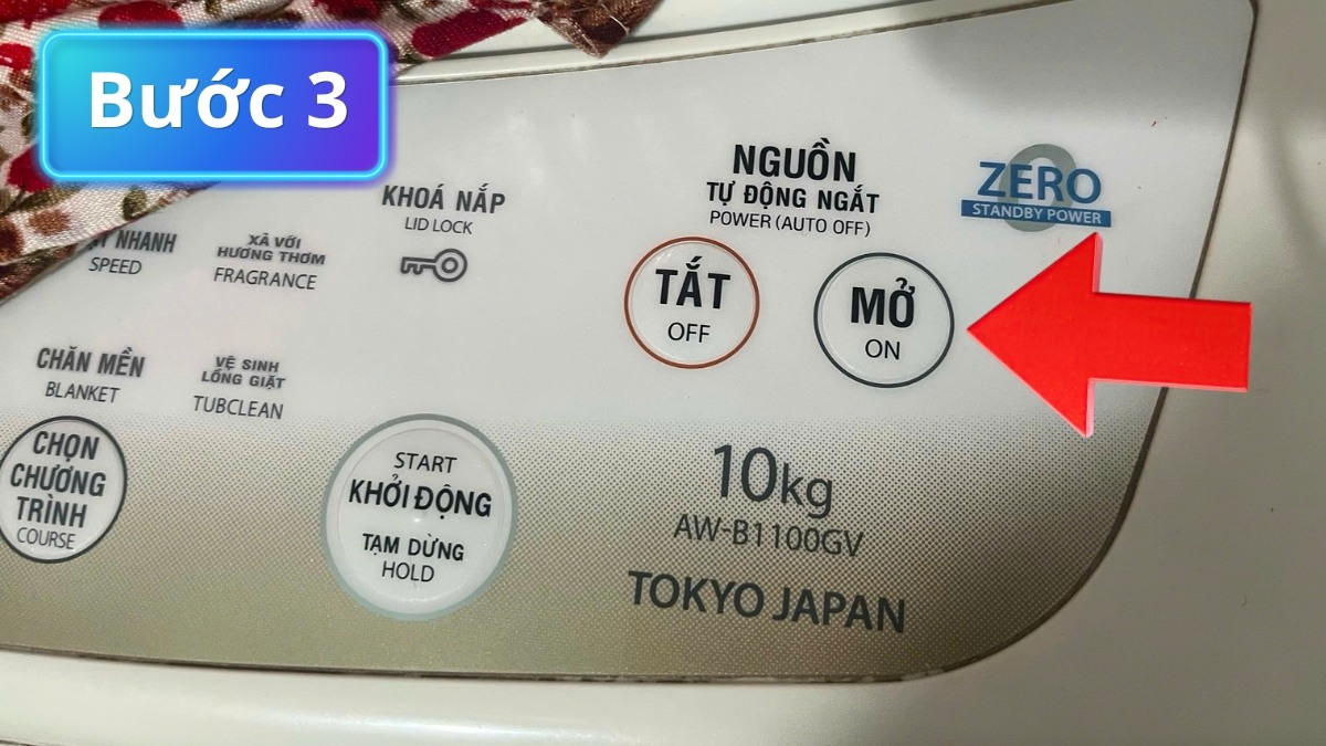 sửa lỗi E71 máy giặt Toshiba bằng cách reset máy - cách 2 bước 3