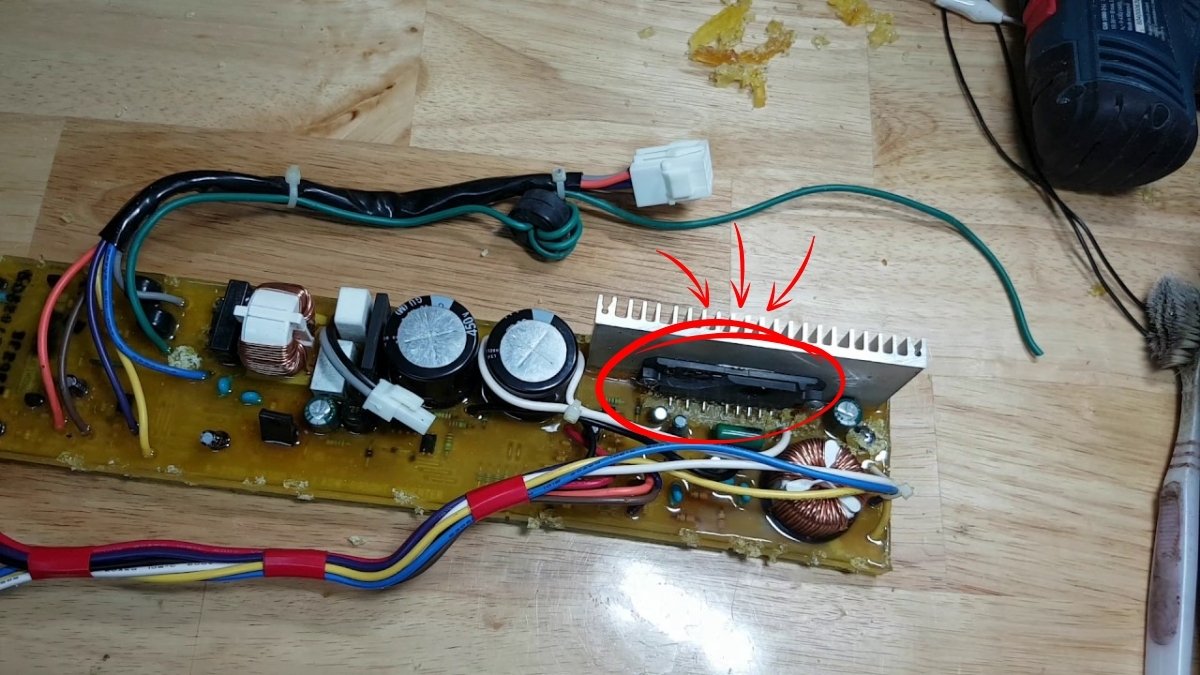 Nguyên nhân gây lỗi E9 40 máy giặt Sanyo - hỏng IC công suất
