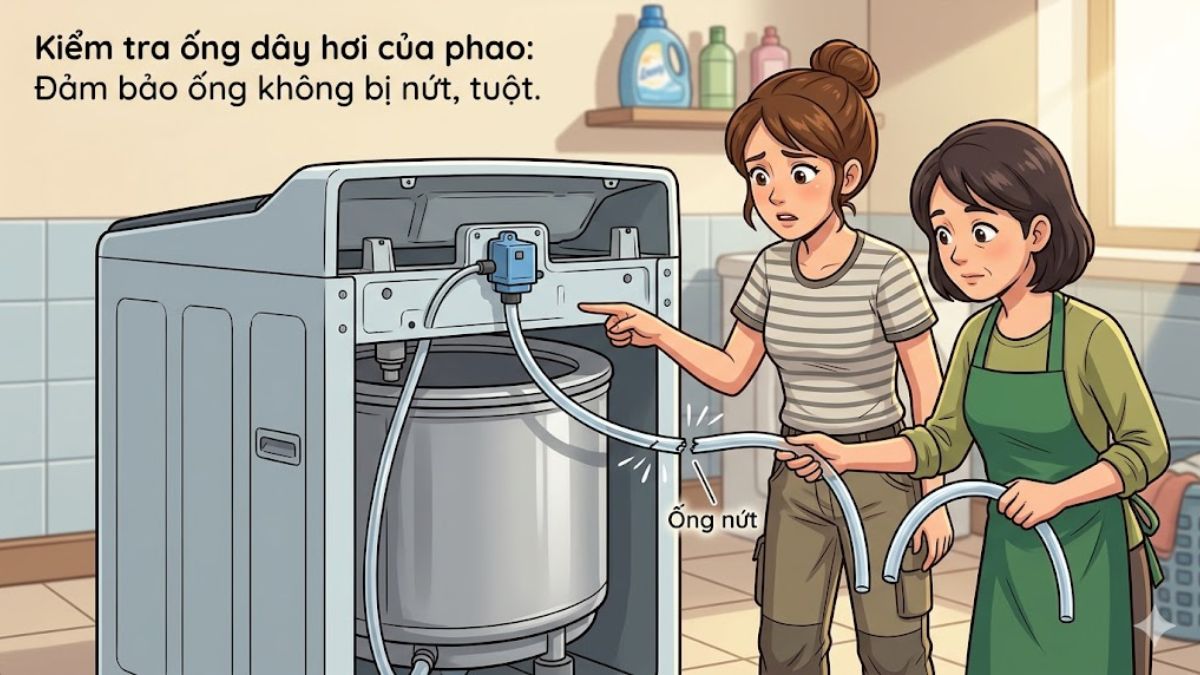 Cách kiểm tra lỗi EA máy giặt Aqua tại nhà bước 1