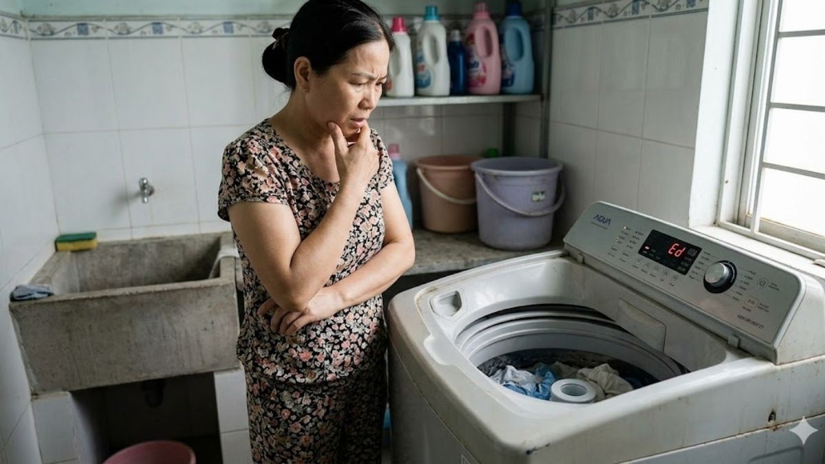 dấu hiệu lỗi ed máy giặt aqua