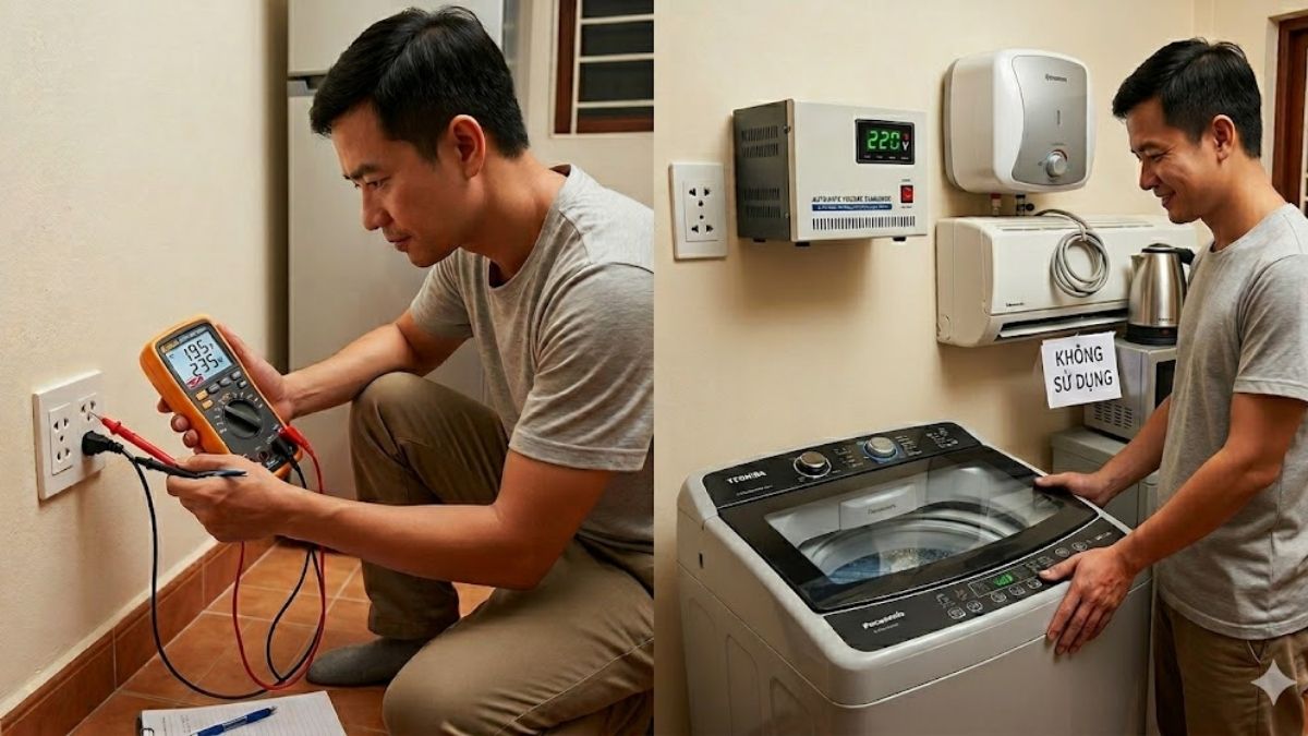 Cách kiểm tra và sửa lỗi ED máy giặt Aqua - kiểm tra nguồn điện
