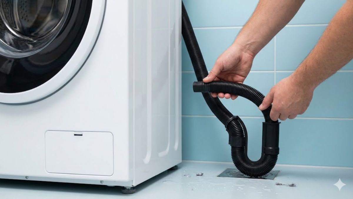 Cách kiểm tra và sửa lỗi ED máy giặt Toshiba - kiểm tra ống thoát nước