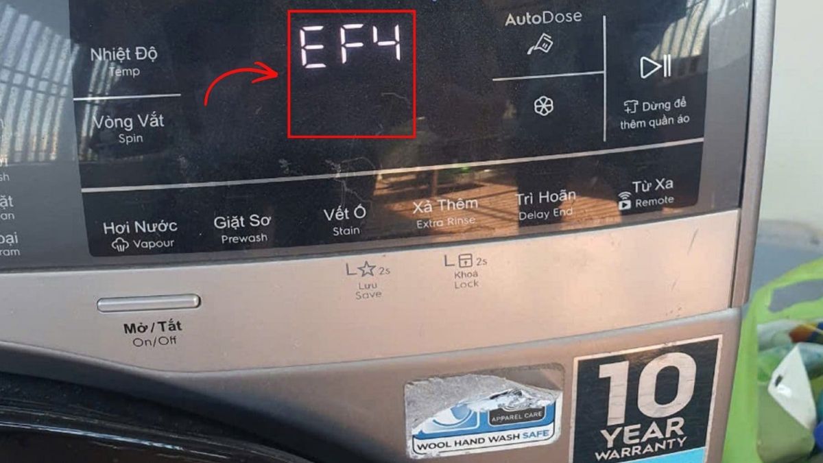 Lỗi EF4 máy giặt Electrolux là gì?