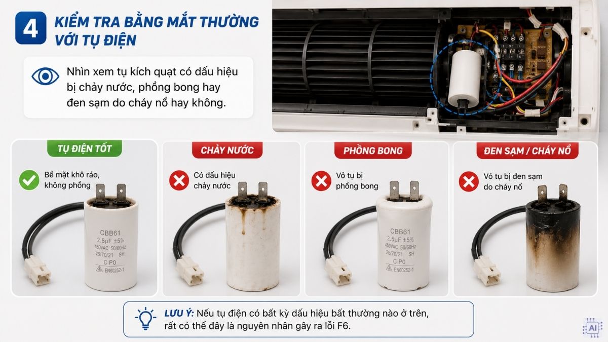 Hướng dẫn kiểm tra lỗi F6 điều hòa Nagakawa bước 4