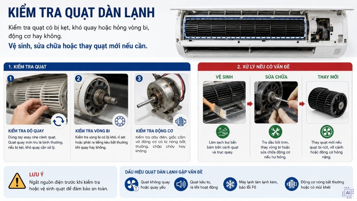 Cách khắc phục lỗi F6 điều hòa Nagakawa đơn giản
