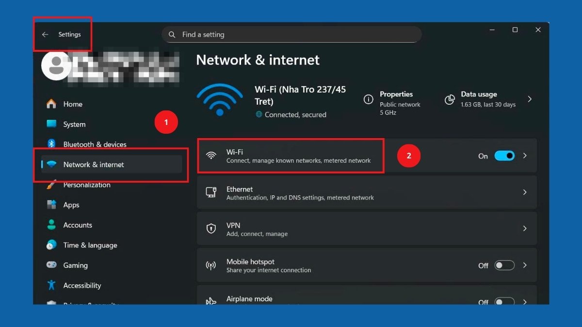 sửa lỗi No Internet Secured bằng quên mạng wifi bước 1