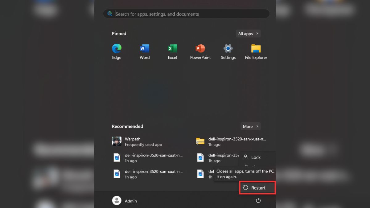 Cách khắc phục lỗi Power Surge on the USB Port bằng cách khởi động lại máy