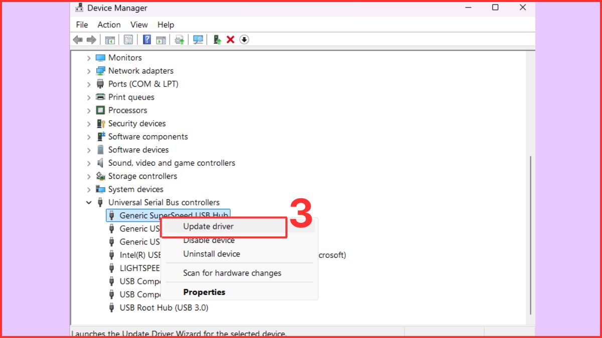 Cách khắc phục lỗi Power Surge on the USB Port bằng cách cập nhật drvier usb bước 3