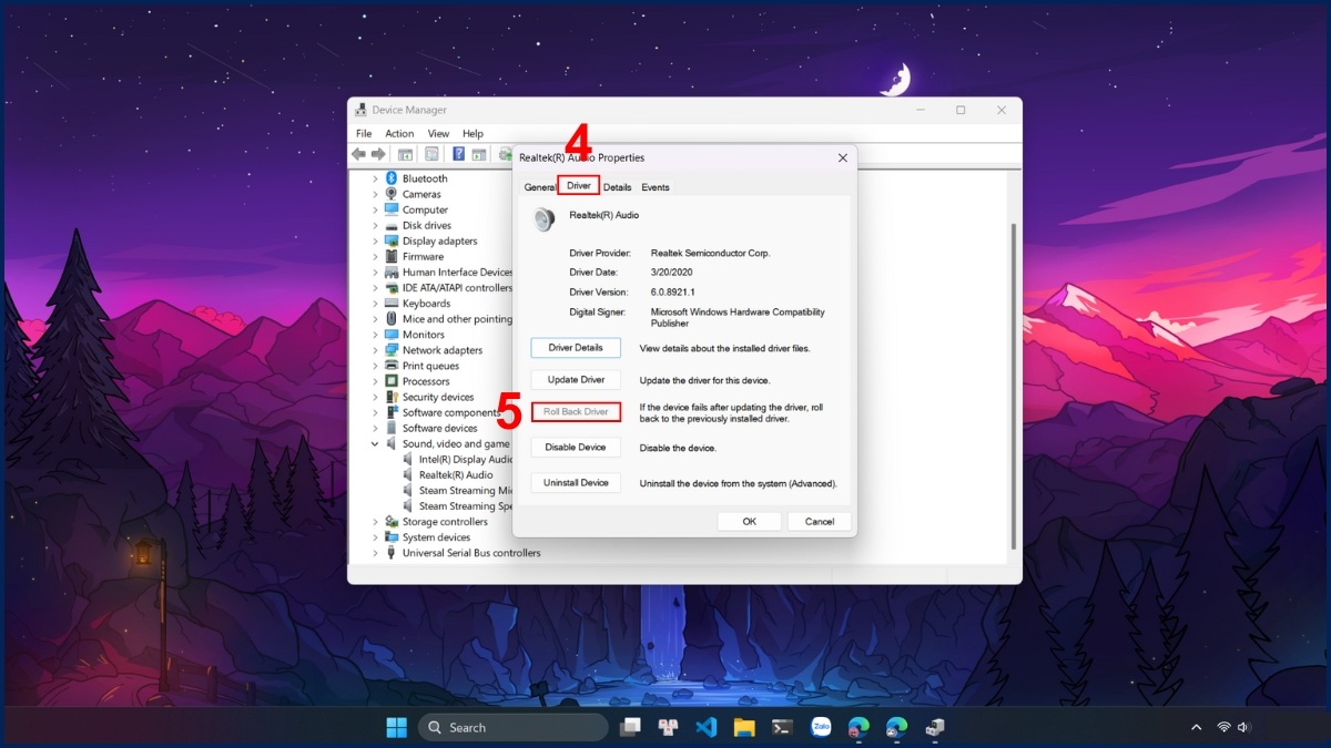 Cách khắc phục lỗi Speakers Not Plugged In Win 10 bằng khôi phục driver âm thanh bước 3
