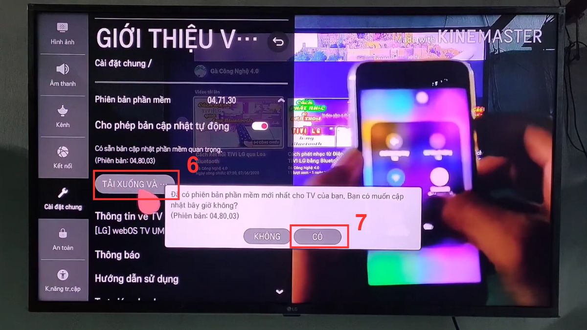 khắc phục lỗi tìm kiếm bằng giọng nói trên tivi LG bằng cập nhật phần mềm tivi bước 4