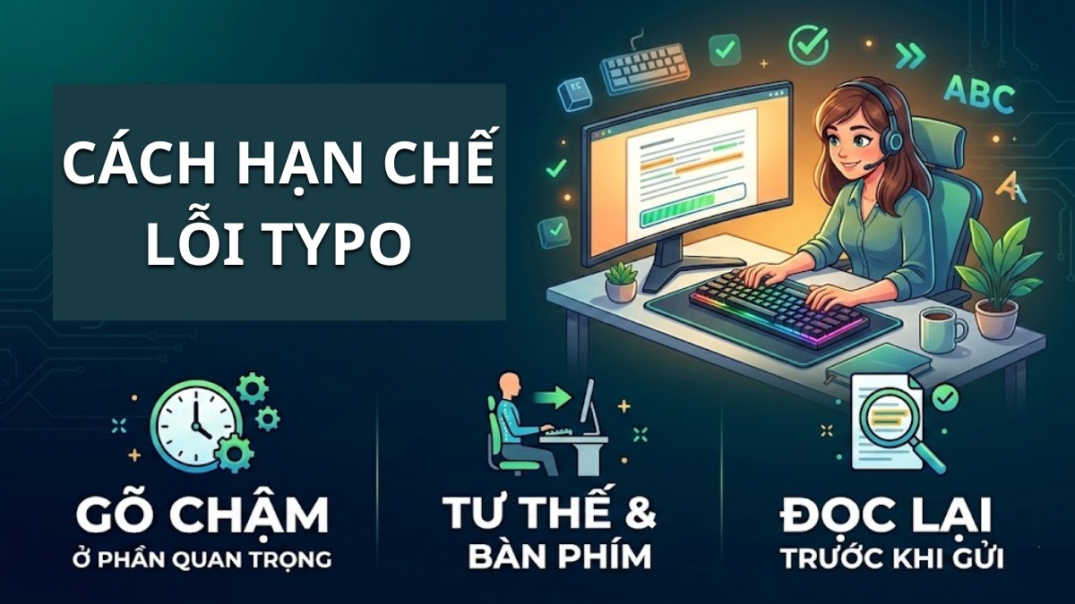 Cách hạn chế lỗi typo trong công việc hằng ngày