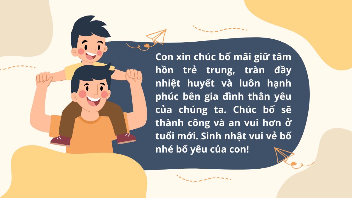 Lời chúc mừng sinh nhật bố ngắn gọn, đơn giản