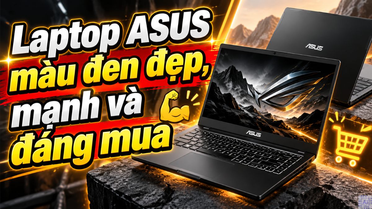 Top 7 laptop ASUS màu đen đẹp, mạnh và đáng mua 2026