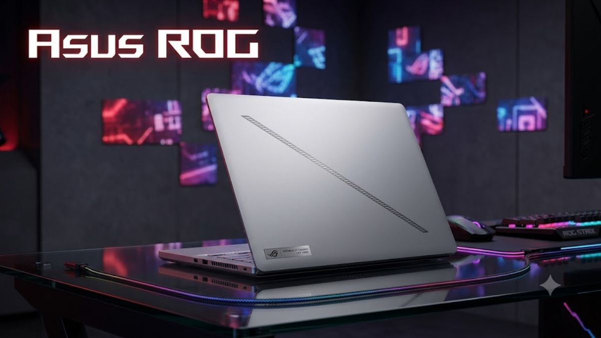 laptop asus màu trắng - ROG