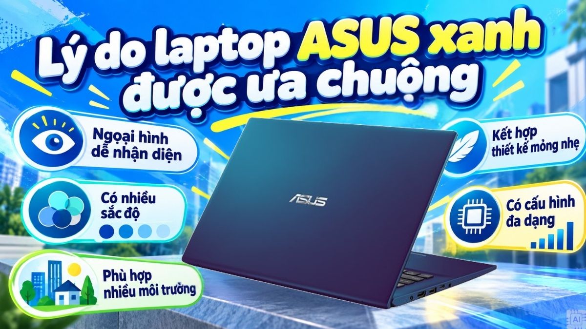 Tại sao laptop ASUS màu xanh được ưa chuộng?