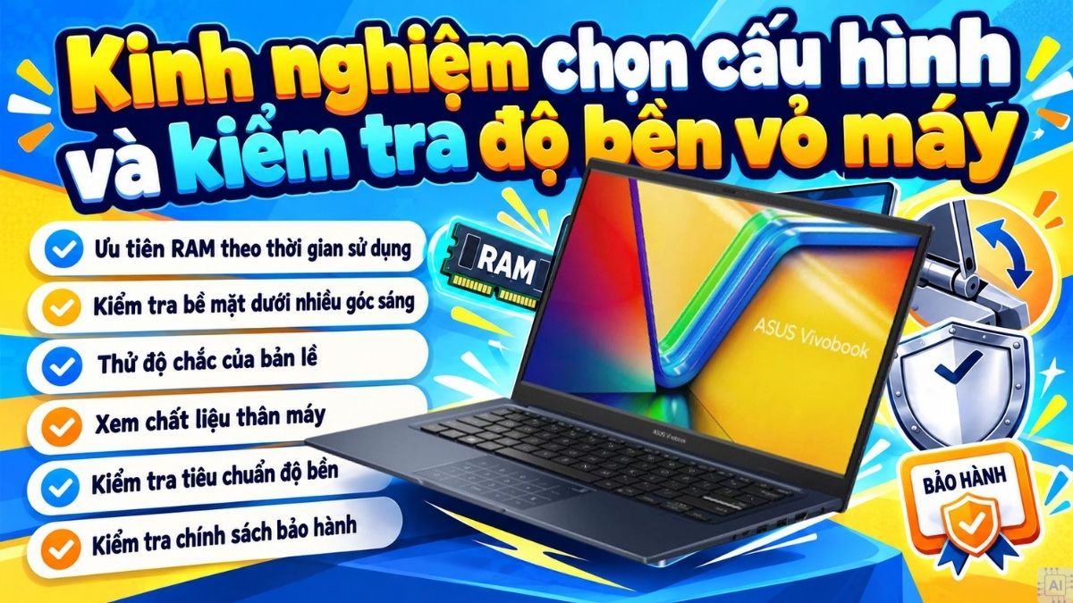 Kinh nghiệm chọn cấu hình và kiểm tra độ bền vỏ máy