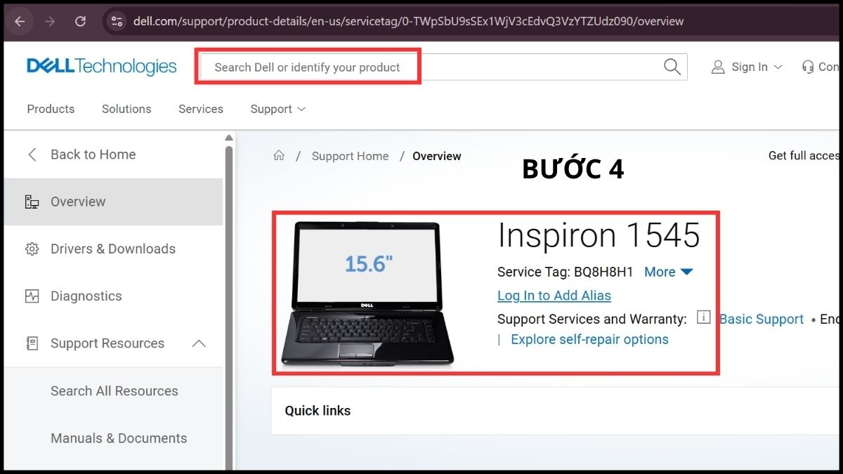 Cách kiểm tra số inch laptop Dell chính xác bước 4