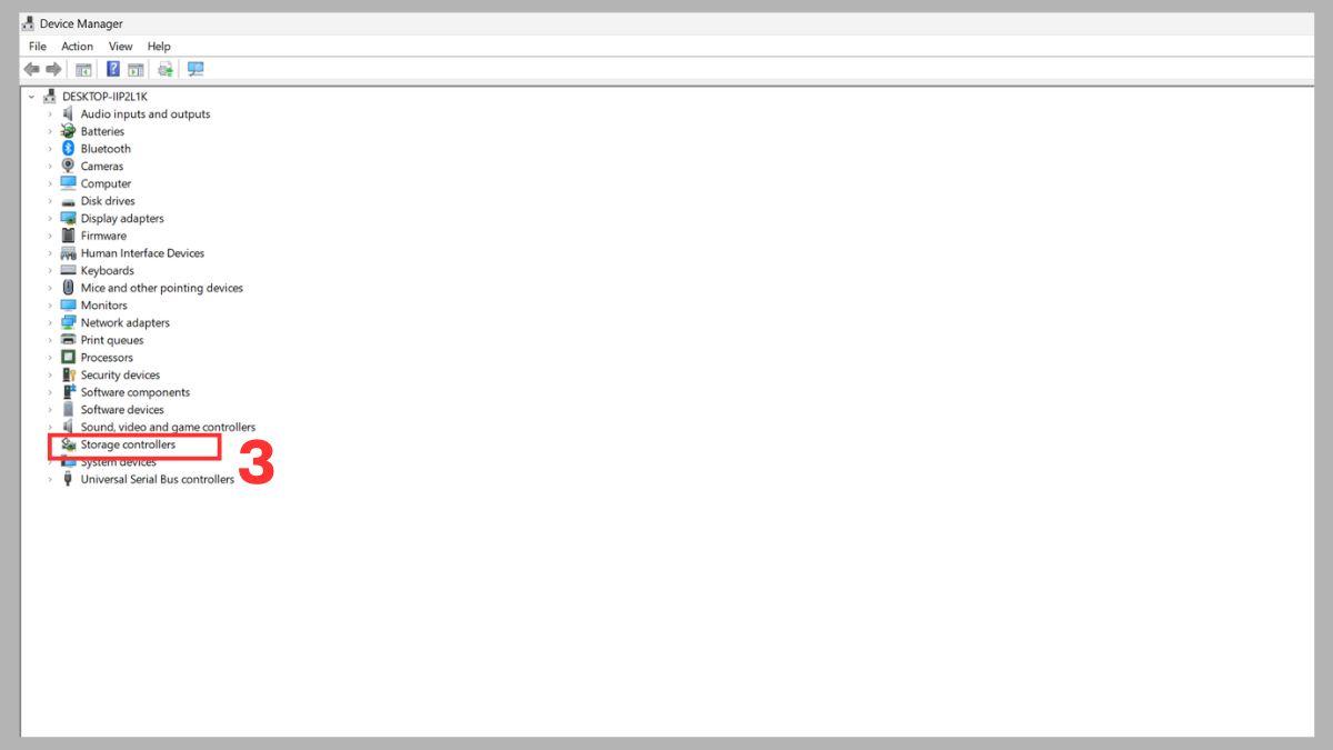 Kiểm tra và cài đặt driver ổ cứng bước 2