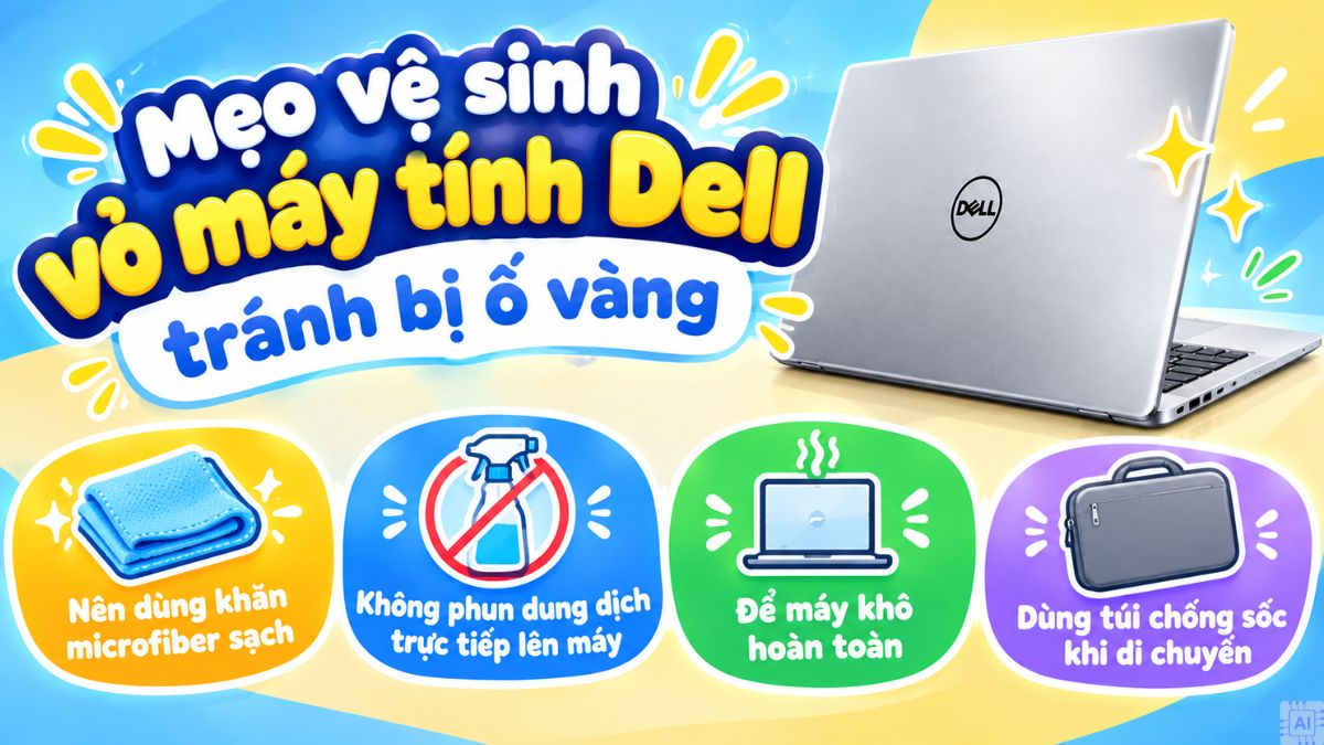 Mẹo vệ sinh vỏ máy tránh bị ố vàng