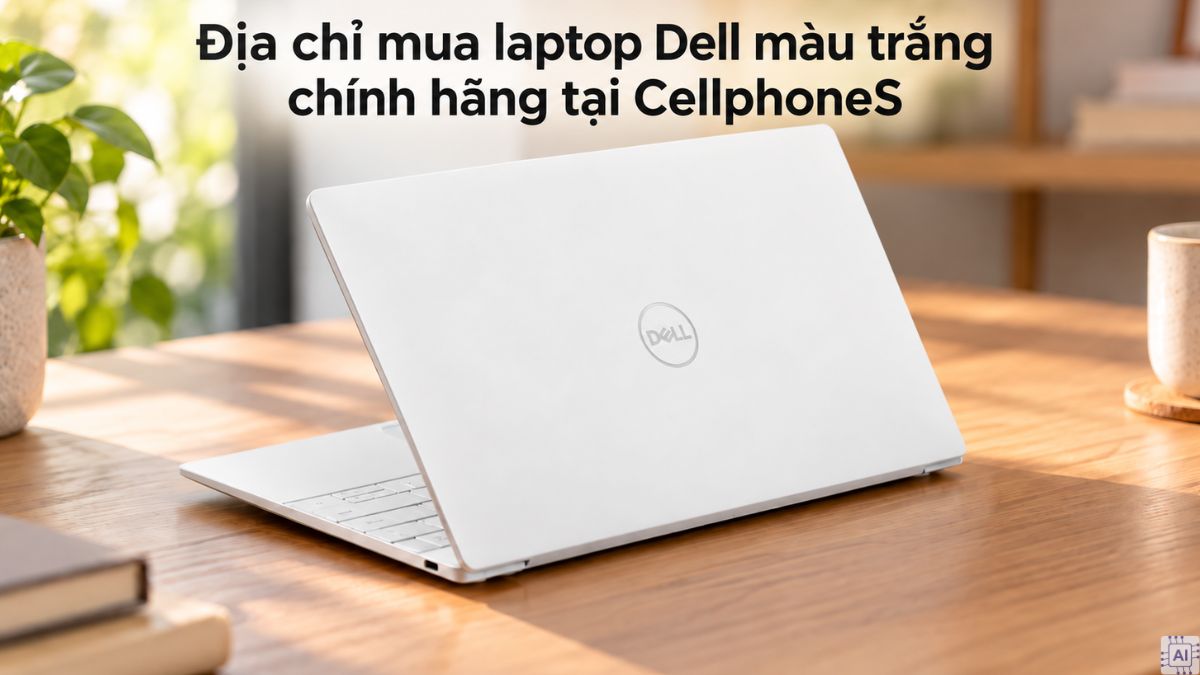 Địa chỉ mua laptop Dell màu trắng chính hãng tại CellphoneS