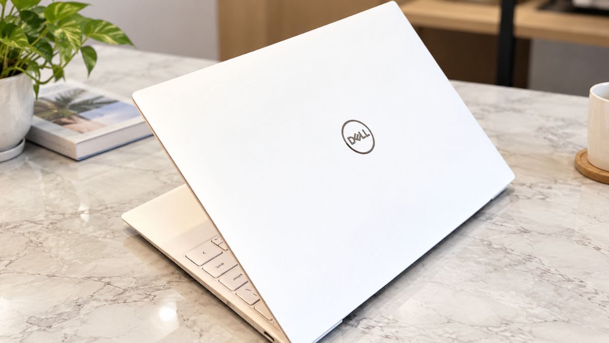 laptop dell màu trắng - XPS