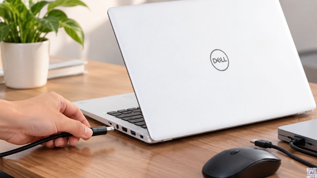 Quy trình vệ sinh vỏ laptop Dell màu trắng bước 1