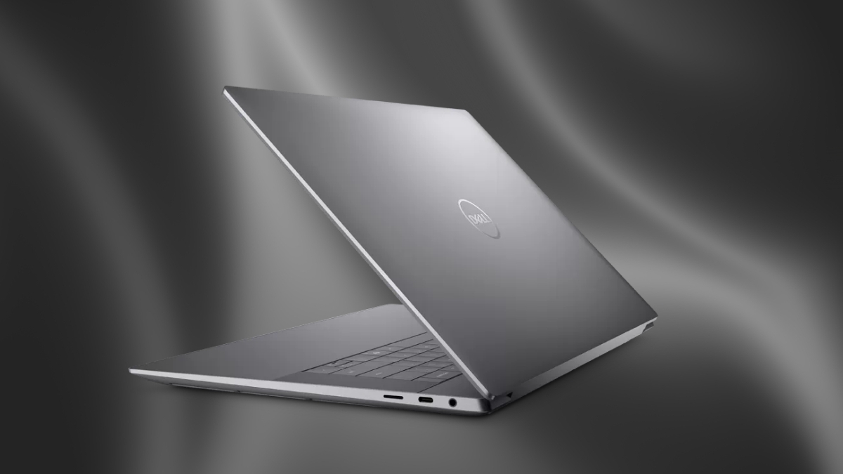 Laptop Dell màu xám lập trình viên