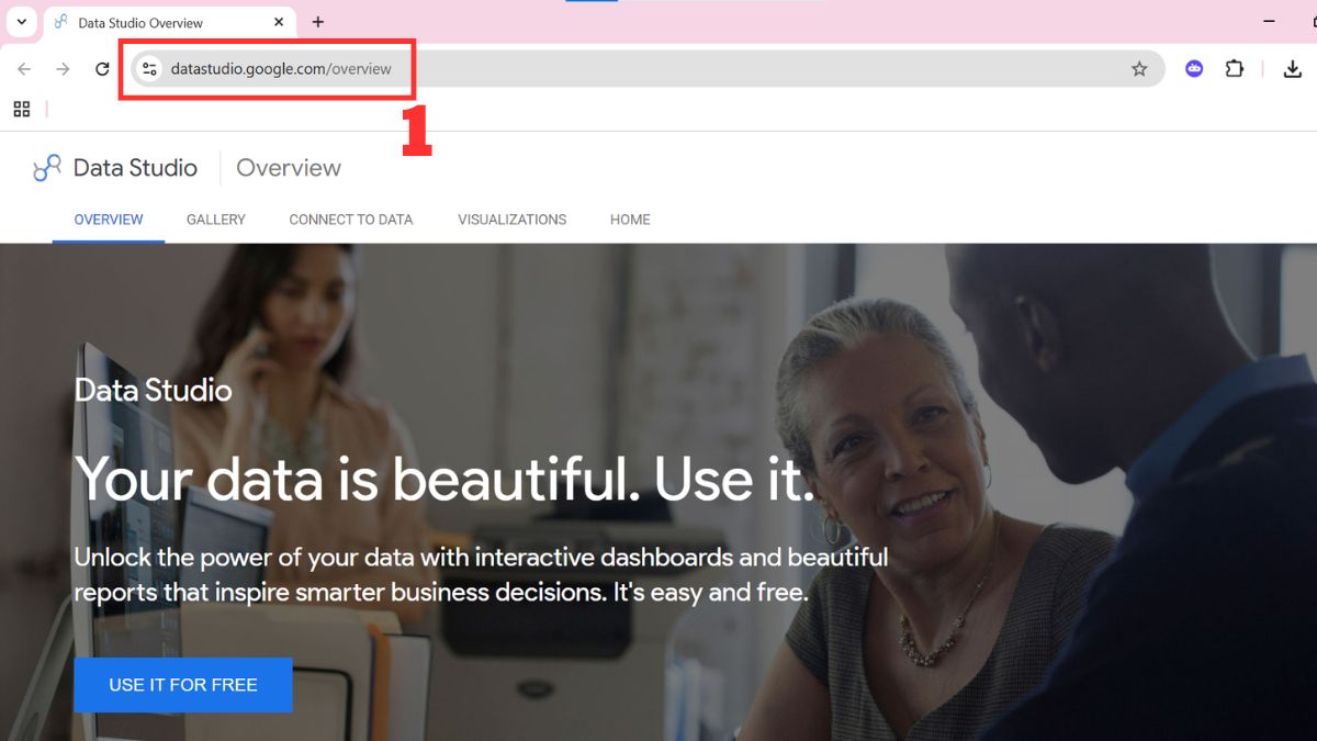 Hướng dẫn sử dụng Looker Studio bước 1