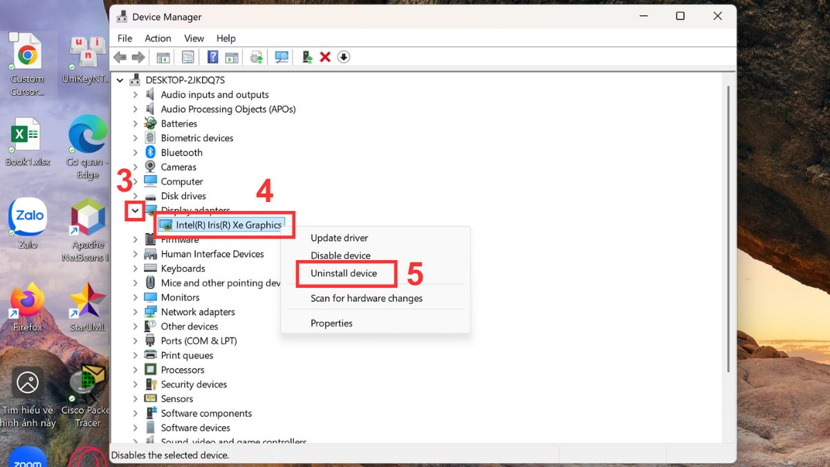 khắc phục màn hình laptop bị nhòe bằng cài lại driver màn hình bước 2