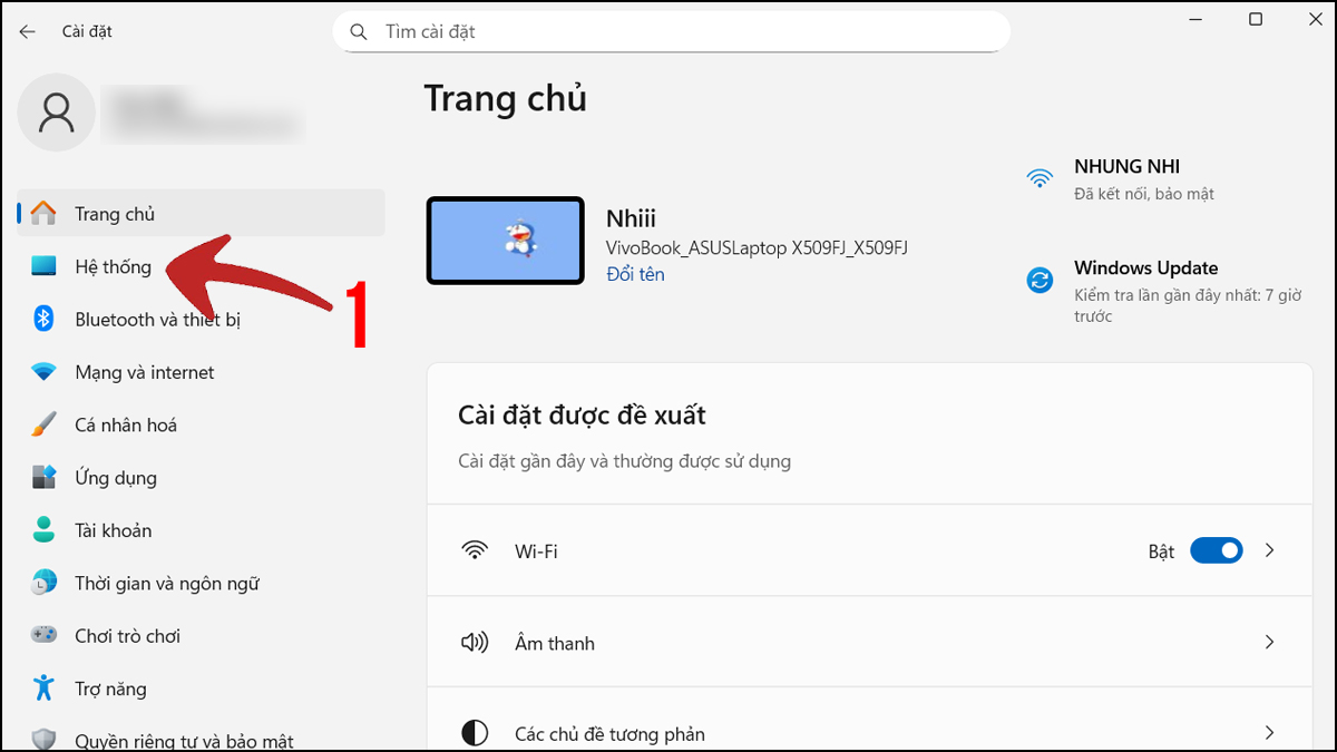 khắc phục màn hình máy tính bị ngược bằng settings bước 1