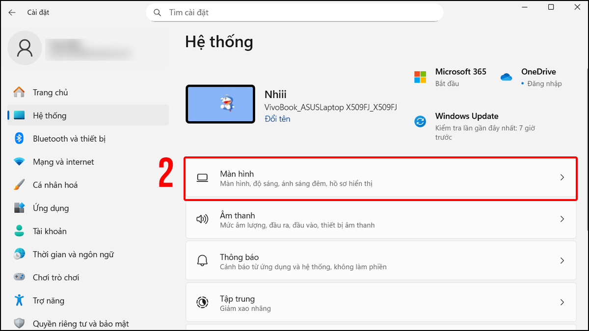 khắc phục màn hình máy tính bị ngược bằng settings bước 2