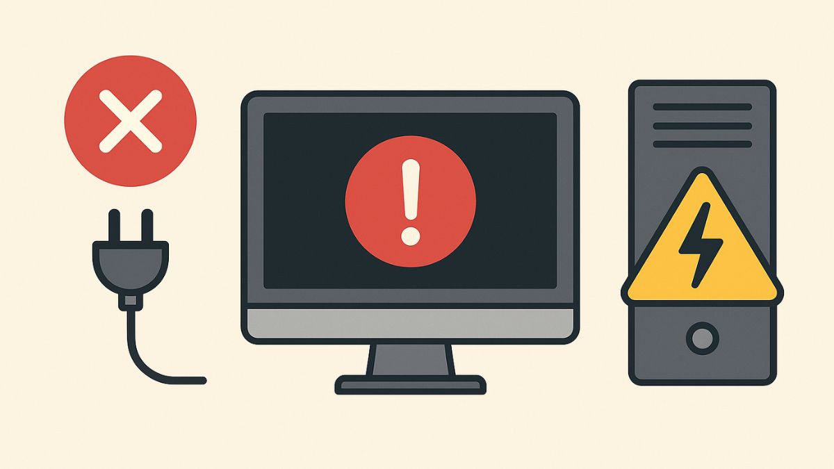 Nguyên nhân khiến màn hình máy tính không lên nguồn