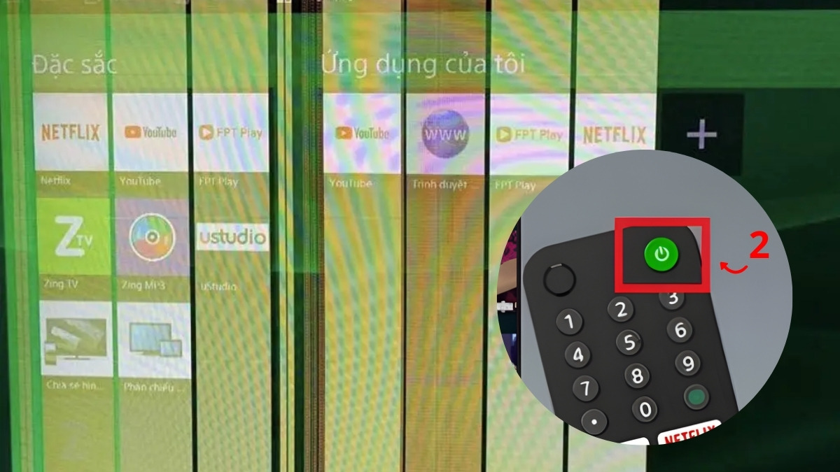 sửa lỗi màn hình tivi Sony bị sọc cho dòng Smart bằng cách kiểm tra giao diện menu bước 2