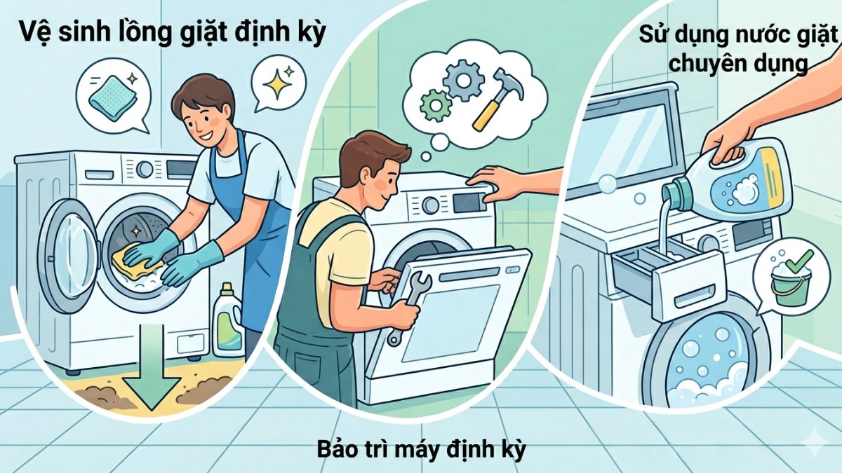 Cách phòng tránh máy giặt bị trào bọt lâu dài
