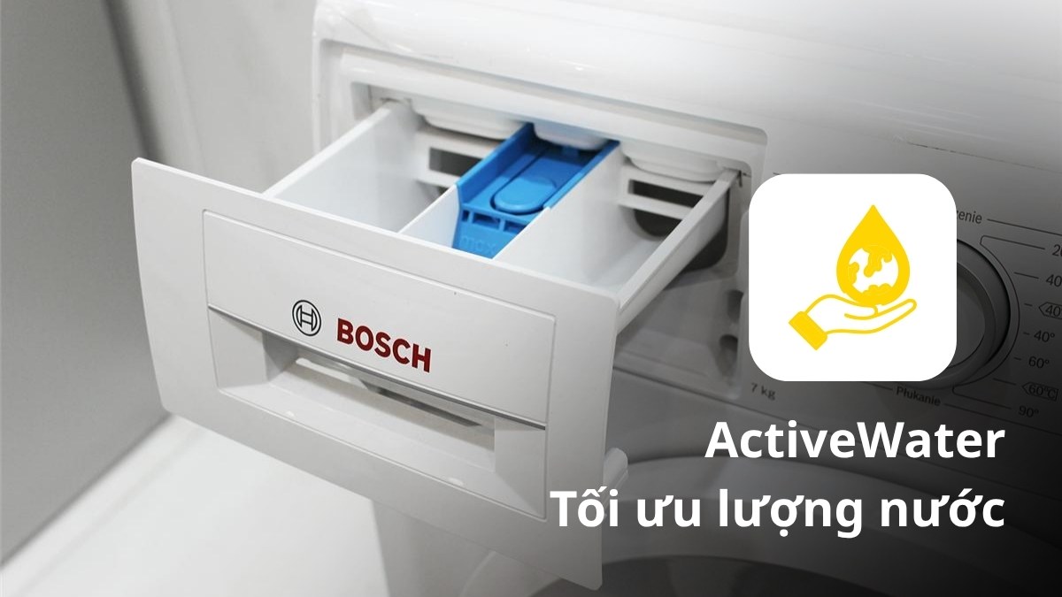 máy giặt bosch có tốt không, có tối ưu lượng nước không