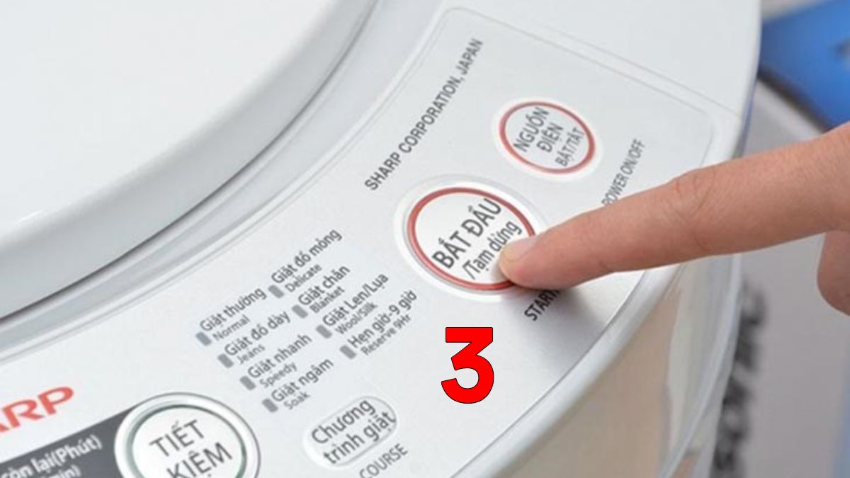 cách sửa máy giặt cấp nước nhưng không giặt bằng cách reset máy bước 3