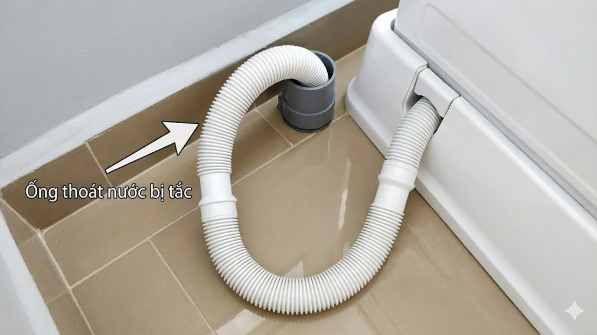 Đường ống máy giặt bị tắc