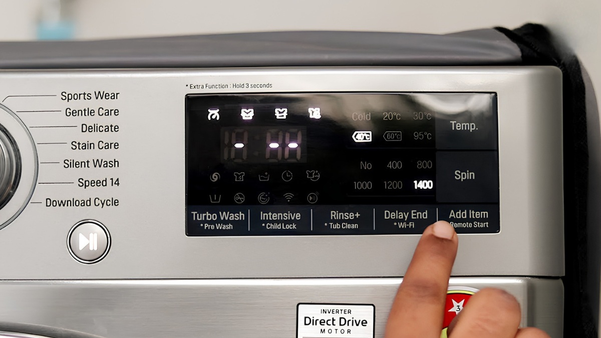 Dấu hiệu nhận biết máy giặt LG không vắt được - máy giặt dừng trước khi vắt