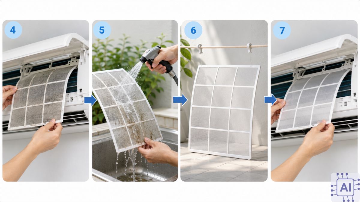 cách xử lý máy lạnh bị chảy nước phải làm sao bước 3