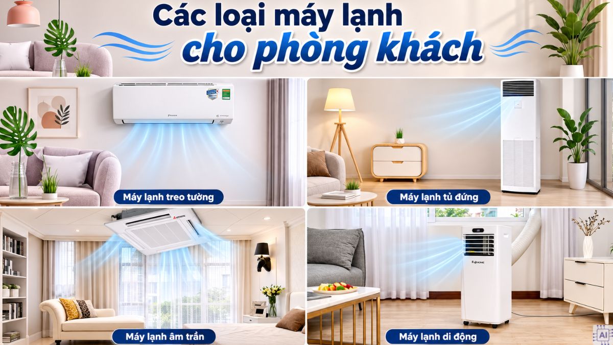 Các loại máy lạnh cho phòng khách