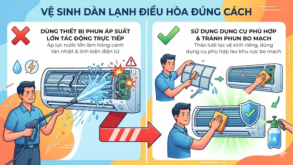 Những sai lầm khi tự khắc phục máy lạnh không lạnh chỉ quạt hiện nay