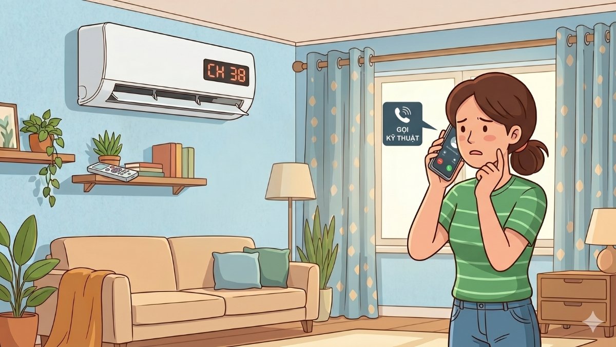 Cách kiểm tra máy lạnh LG báo lỗi CH 38 tại nhà bước 3