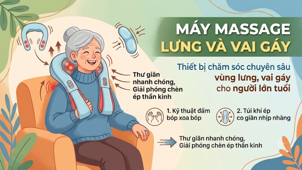 Máy massage lưng và vai gáy